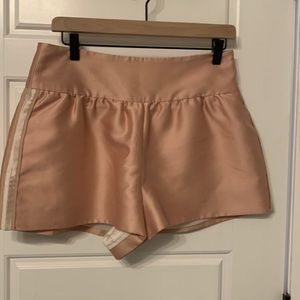 rose pink satin valentino shorts